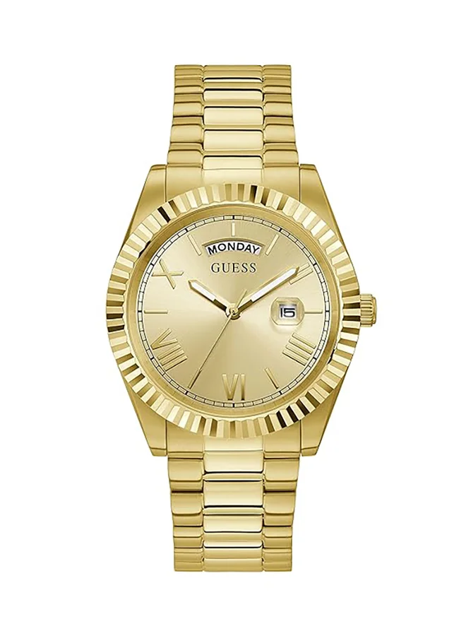 Premium Analog Round Stainless Steel Watch for Men (Silver, 42 mm) yc3a1