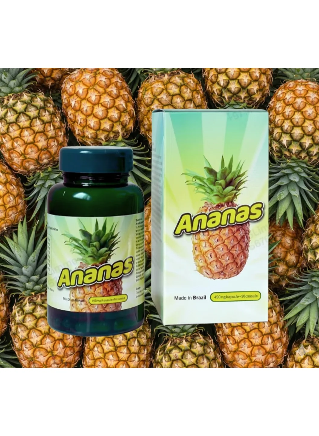 Ananas Premium Brazilian Pineapple Extract Supplement (60 Capsules, 450 mg) 36tu3