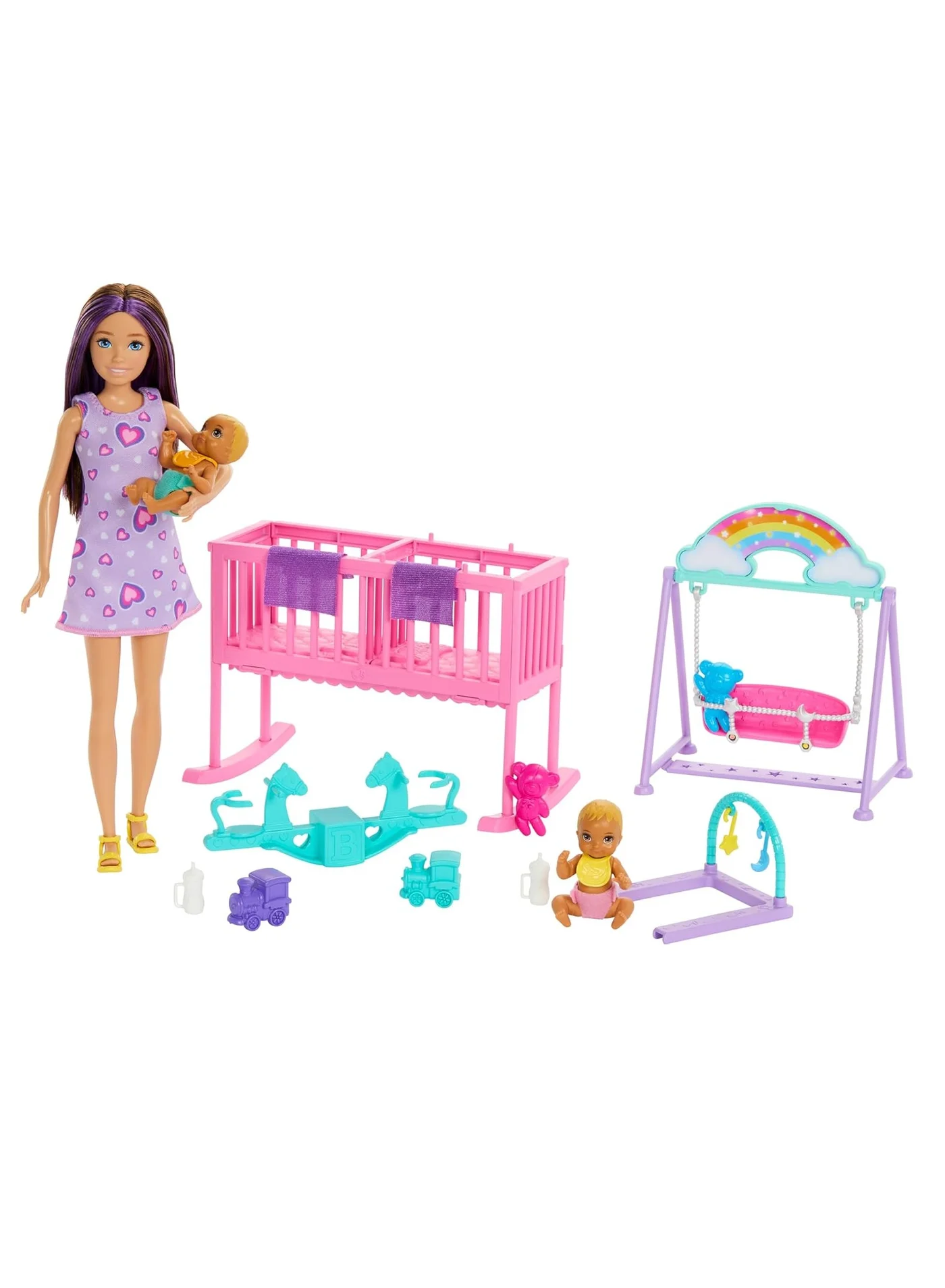 Nursery Playset with Fashion Doll and Twin Baby Figures (Premium Educational Toy Set for Kids) 7ka6z