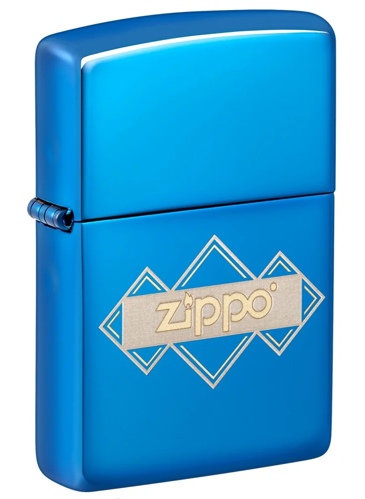 Premium Windproof Lighter High Polish Blue Finish (1 Piece) d9vp2