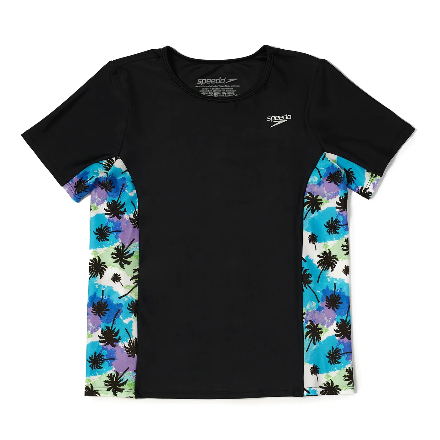 Premium Girls UV Protection Swim Shirt Short Sleeve Printed Rashguard (Kids, Multi-Color) nbrb7