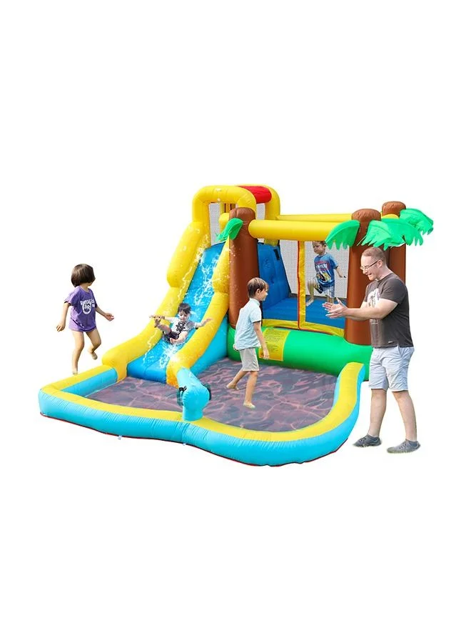 JSAITOYS Inflatable Bouncer Castle with Water Slide and Pool (Premium PVC, Kids Outdoor Play Set) 90ssg
