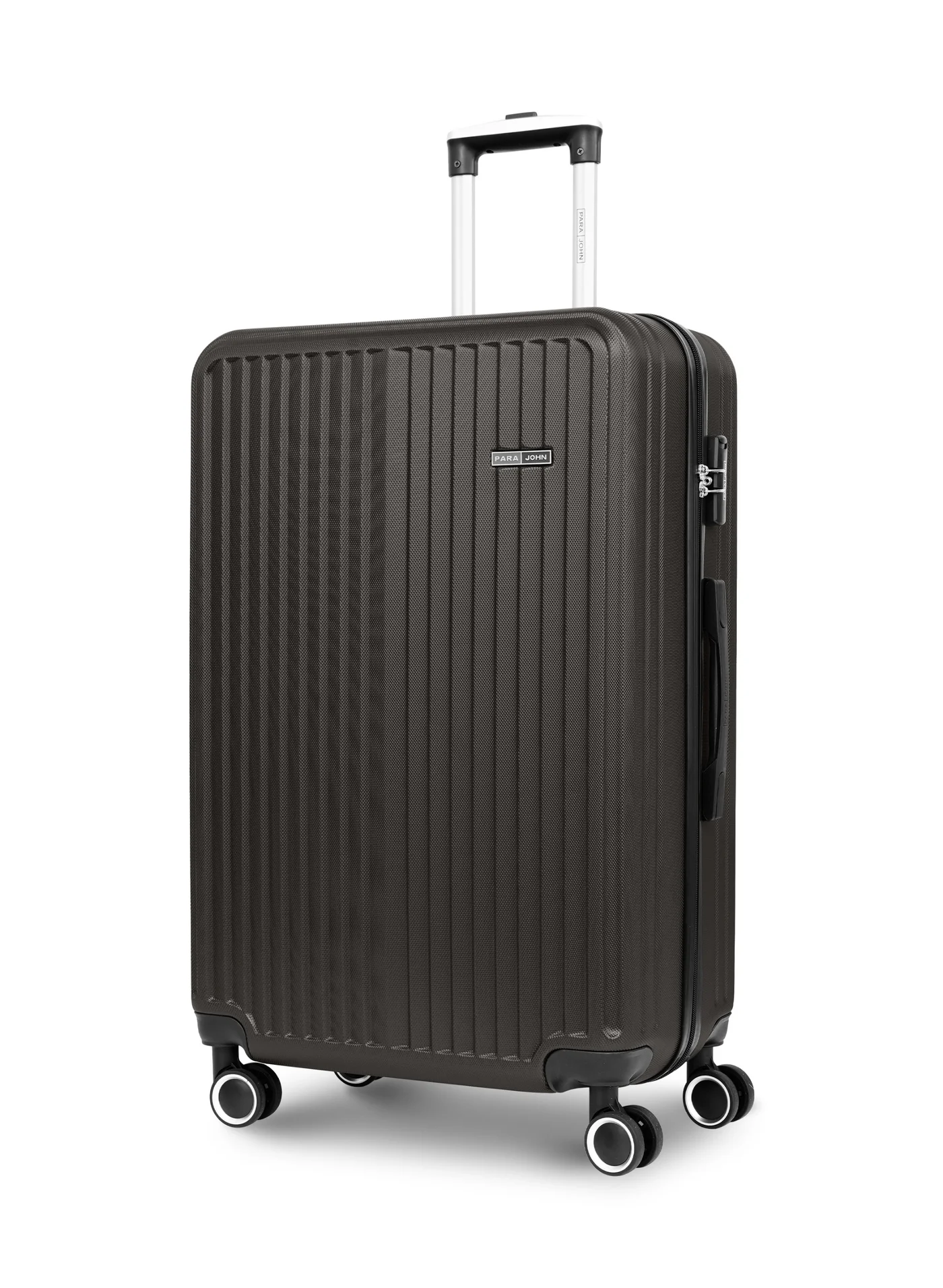 PARAJOHN Hardside Spinner Luggage Trolley Lightweight ABS Suitcase with 4-Wheel Rolling System (Dark Grey, 28 Inch) 6adwm