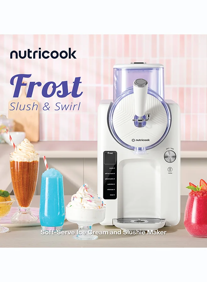 Frost 2-in-1 Soft Serve and Slushie Maker with Built-In Compressor (Beige, 1.8 L) 66vo2