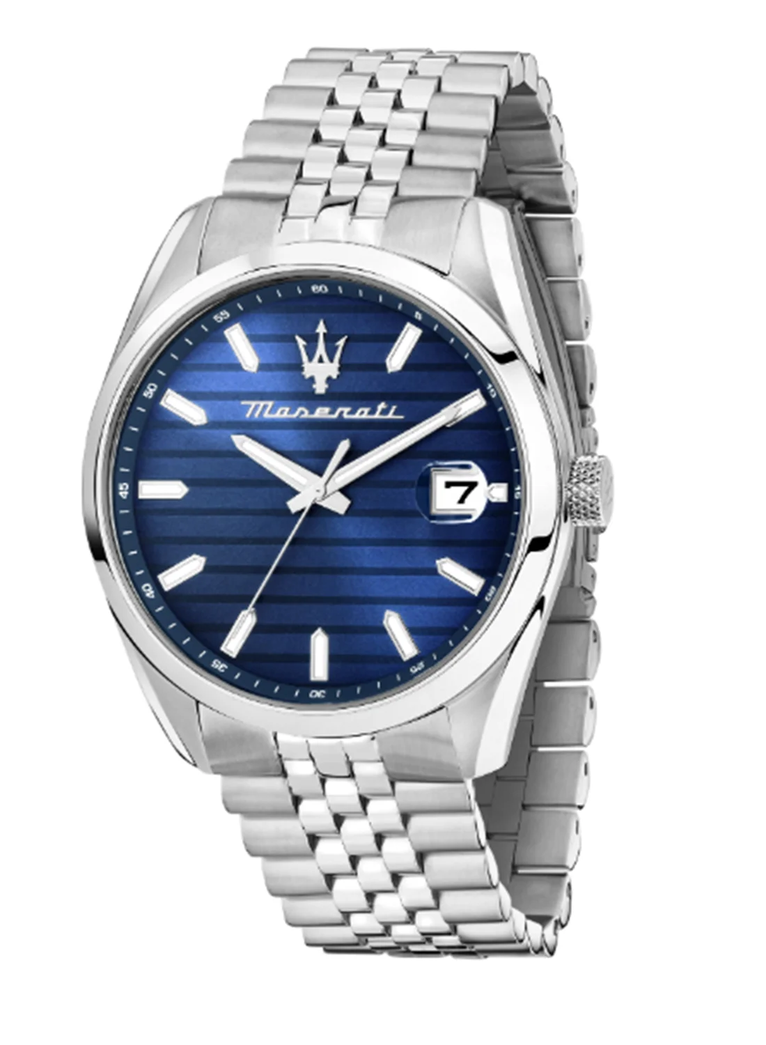 Premium Stainless Steel Chronograph Watch for Men (Blue Dial, 43 mm) w3wye