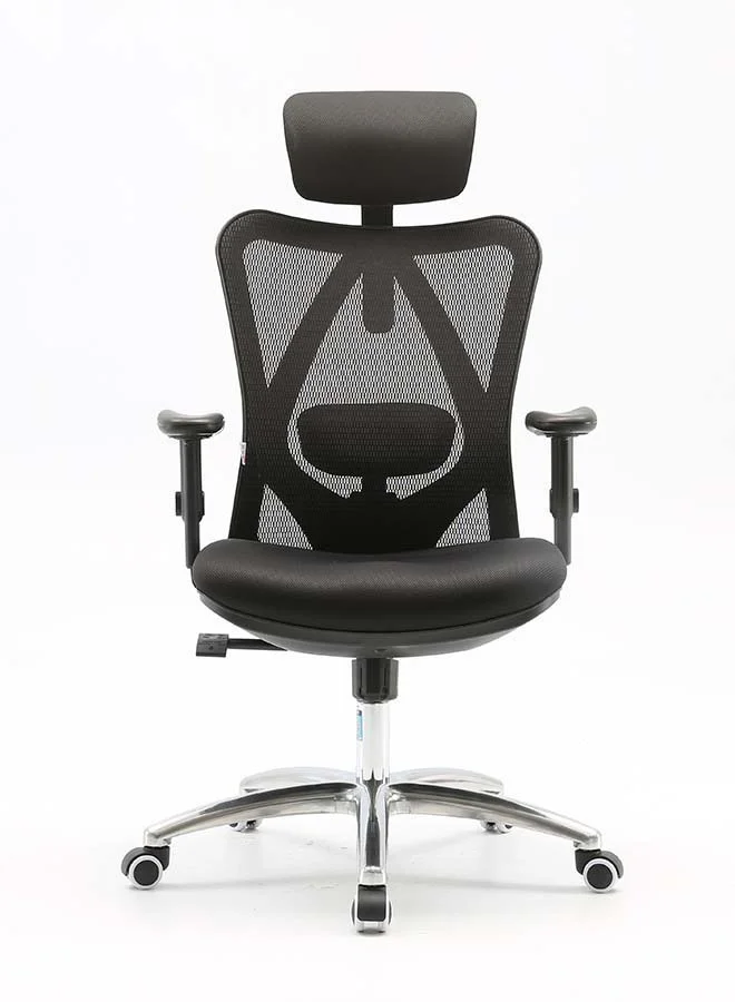 SIHOO M18 Ergonomic Office Chair with Adjustable Lumbar Support and Headrest (Black, Standard Size) ktm7a