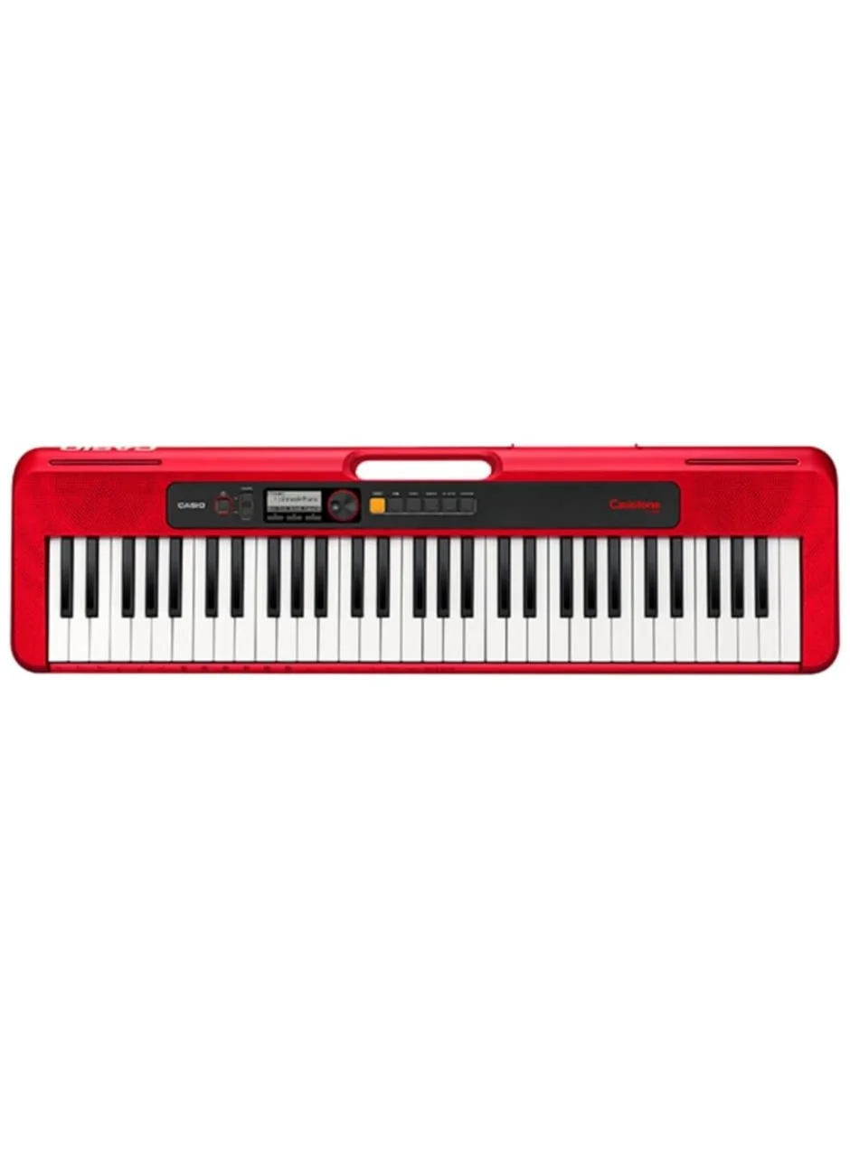 Portable 61-Key Electronic Keyboard Digital Piano with Built-in Speakers and Handle (Red, 61 Keys) f028f