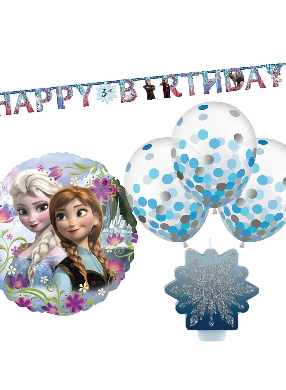 Amscan Winter Fantasy Celebration Decor Set (Premium Party Supplies with Balloons, 1 Kit) 58rzn
