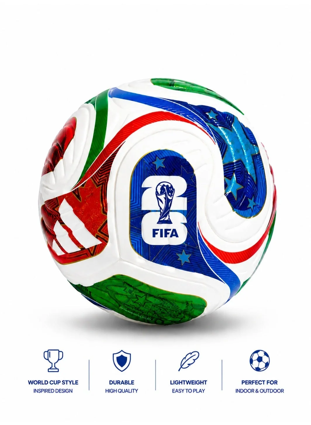 Professional Size 5 Soccer Ball Durable Match Training Football for Indoor and Outdoor Play (Standard Size 5) plpbn