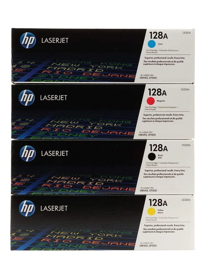 Premium Laserjet Toner Cartridge Set (4-Pack, Black/Cyan/Magenta/Yellow) Compatible Replacement for Office Printers gu4uv