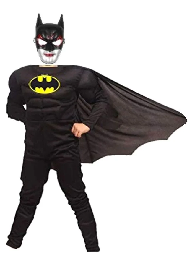 Fancydresswale Muscle Hero Costume Set with Mask and Cape (Kids, 6-8 Years) wmidu
