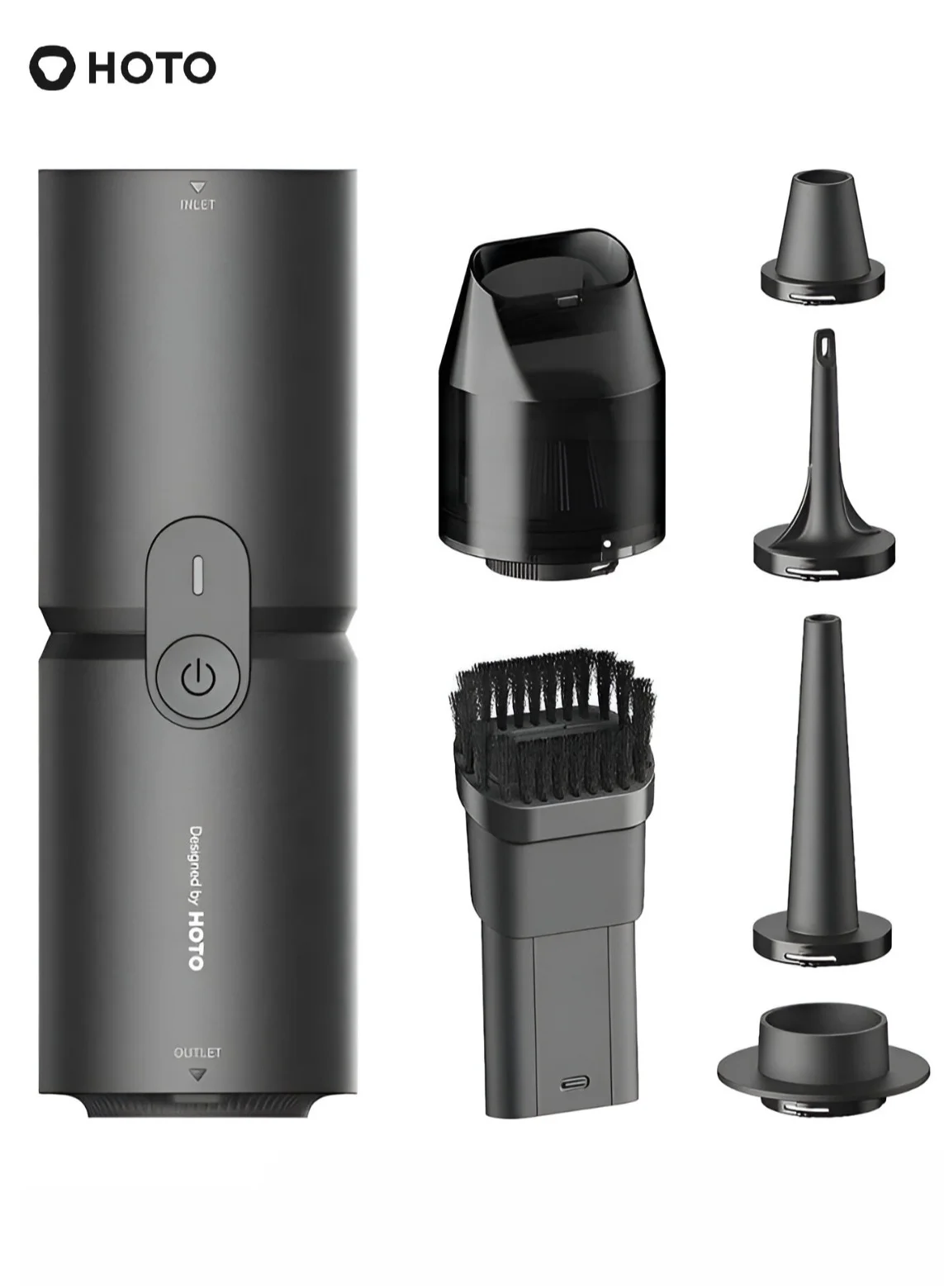 Premium Handheld Cordless Vacuum Cleaner 4-in-1 Air Duster & Blower 15000Pa Suction (Black) klgru