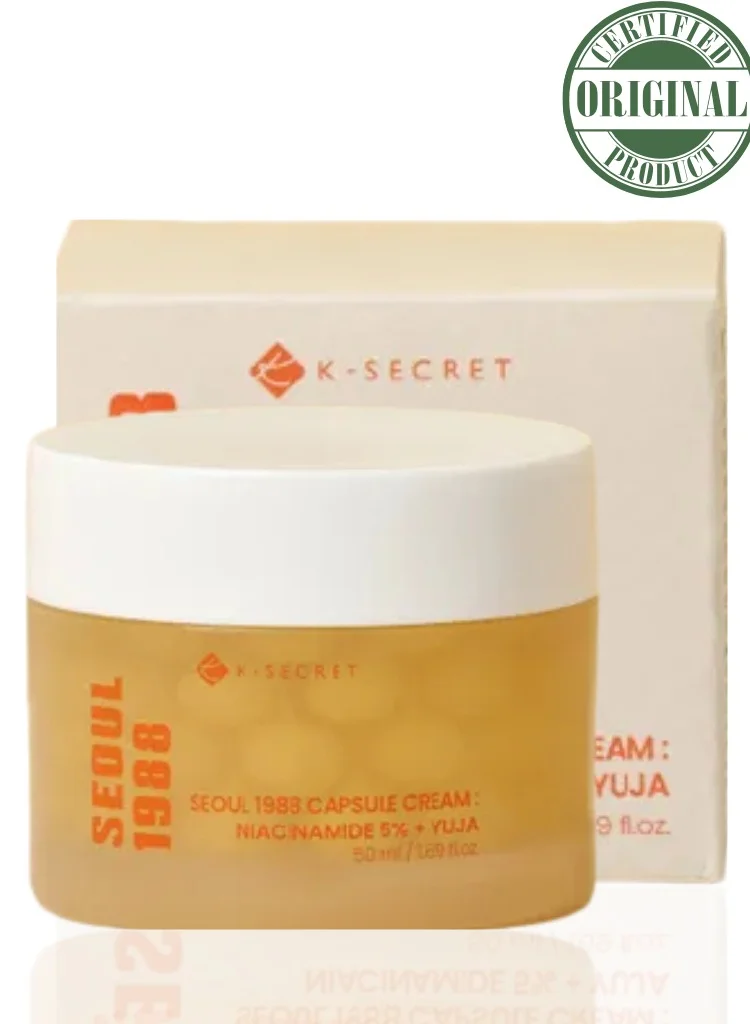 K-SECRET SEOUL 1988 Capsule Cream with Niacinamide and Yuja Extract (50 mL) - Brightening Moisturizer for Radiant Skin 6r5ly