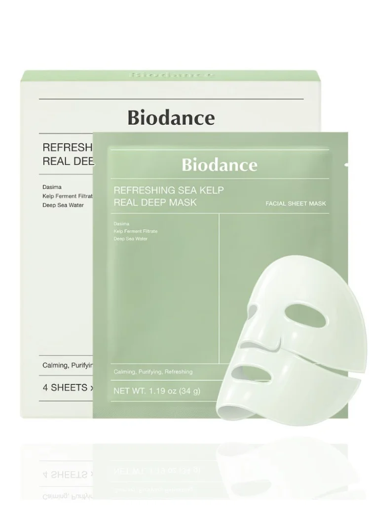 Biodance Sea Kelp Real Deep Mask for Pore Refreshing and Oil Control (Clear, 1 Pack) 0oxun