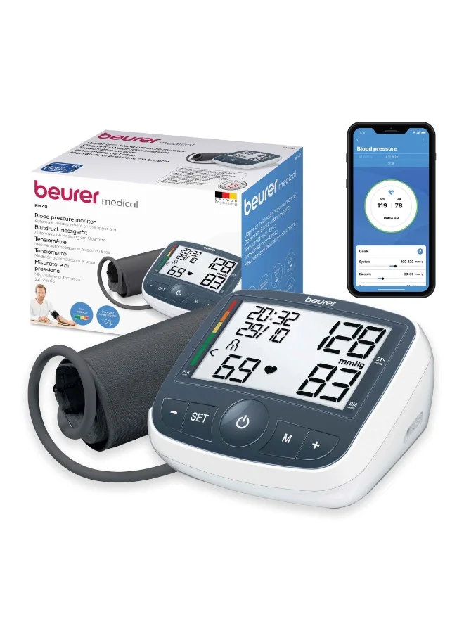 Premium Upper Arm Blood Pressure Monitor Digital Heart Rate Tracker with AC Adaptor (1 Unit) zllq7