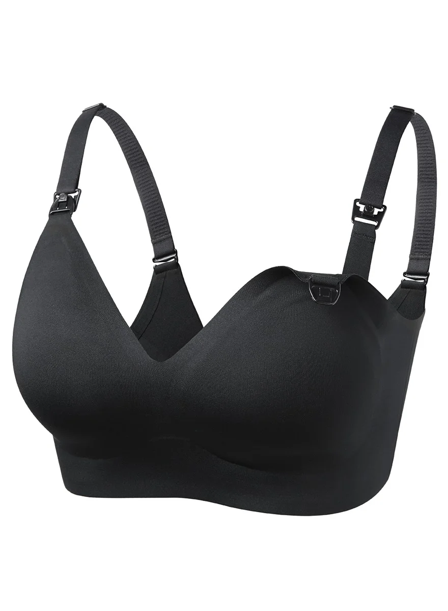 Momcozy Seamless Maternity Nursing Bra for Breastfeeding Ultra Comfort Pregnancy Sleep Bralette (1 Pack) a27m6