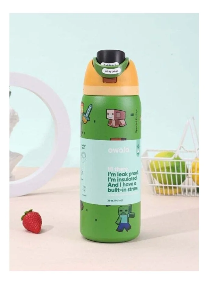 Premium Insulated Stainless Steel Water Flask with Straw Leak-Proof Design for Sports Travel School (710 mL) gmycd