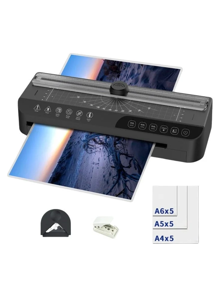 FN Thermal Laminator Machine 4-in-1 Hot and Cold Lamination Device with Auto-Off for Home and Office Use p4eyi