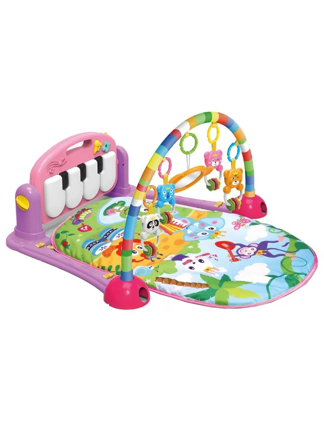 HUANGER Baby Play Gym with Piano Activity Mat (Educational Music & Lights, 80cm x 60cm) x8lz5