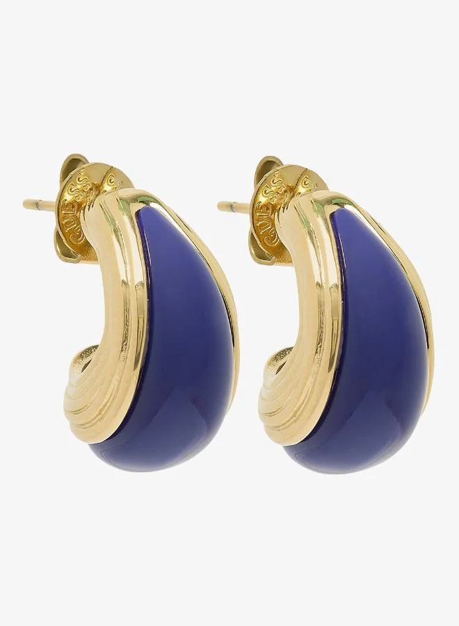 Premium Polished Resin J-Hoop Earrings Lightweight Minimalist Jewelry (20mm) bm656