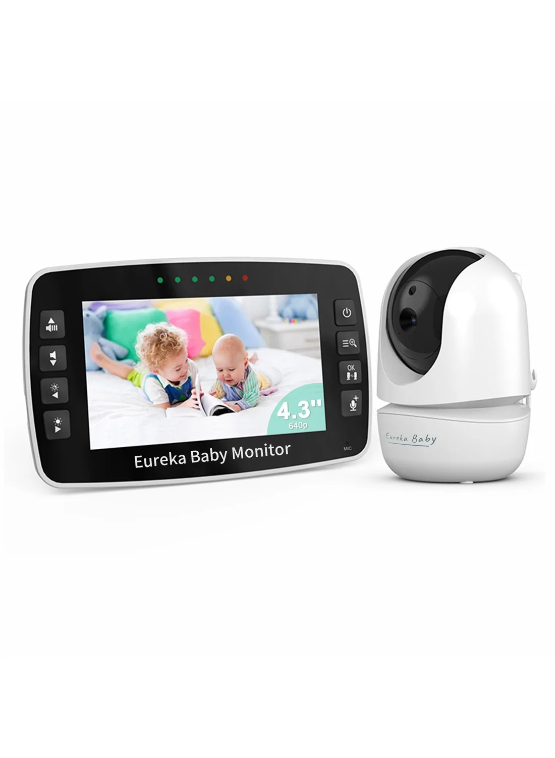 Premium 4.3-Inch Baby Monitor with Night Vision and 360-Degree PTZ Camera (No Wi-Fi, 300m Range) q8k2q