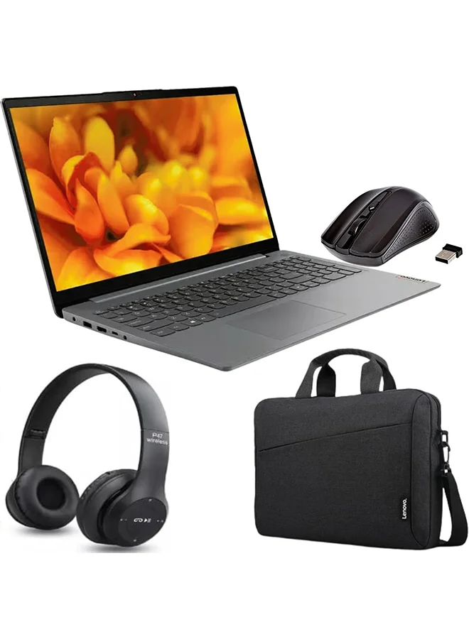 Premium 15.6-Inch FHD Laptop, Intel Core i3 Processor, 8GB RAM, 256GB SSD, Windows 11, English/Arabic Keyboard (Grey, 15.6-Inch) o90x4