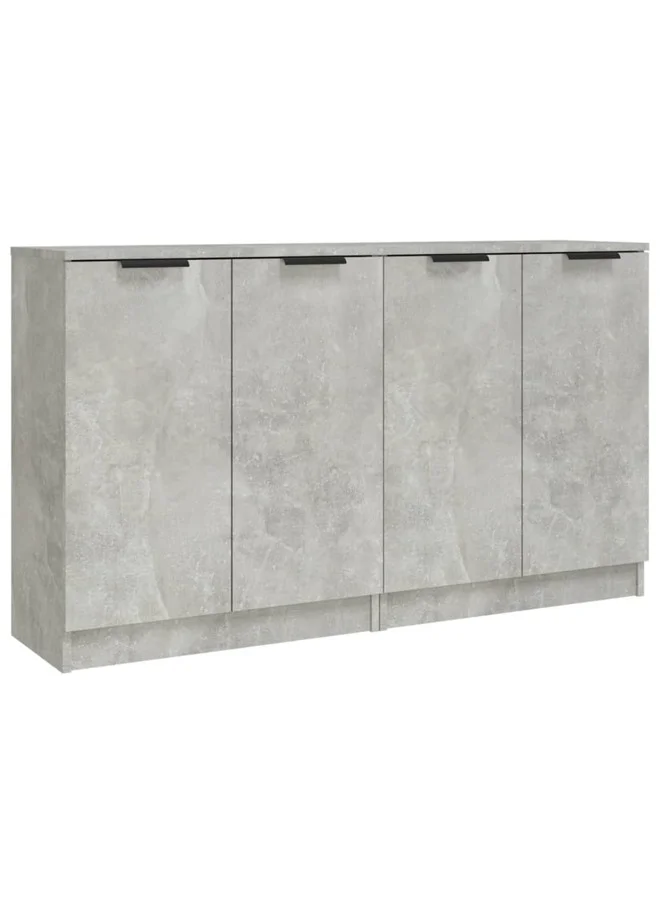 VidaXL Sideboard Set 2-Piece Modern Storage Cabinet Concrete Grey (60x30x70 cm) gv2ap