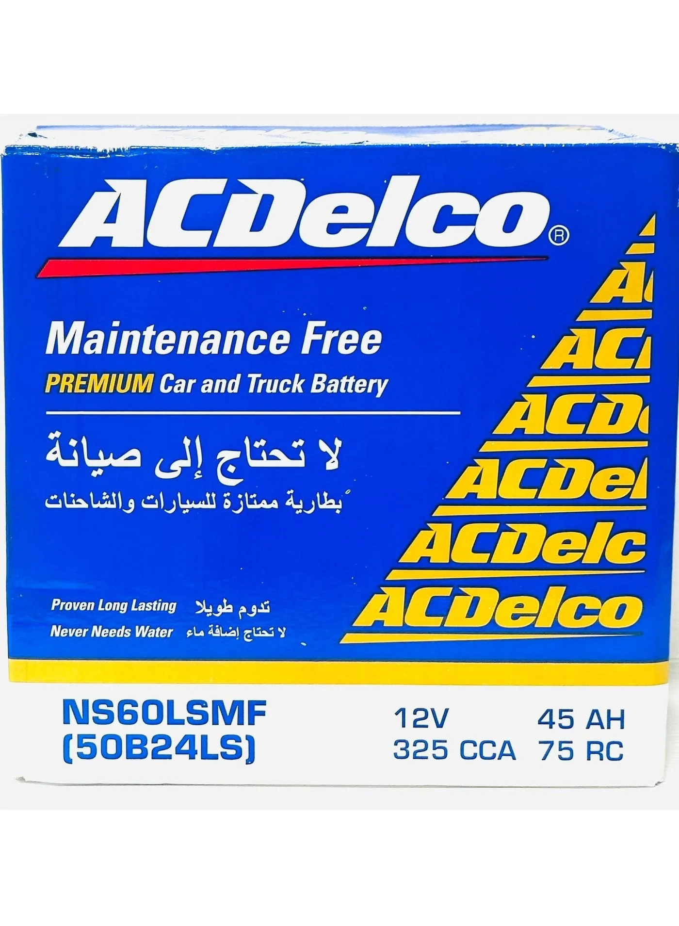 Ac Delco Automotive Car Battery (12V, 45Ah, NS60LS-MF) Maintenance-Free Starting Power lucdf