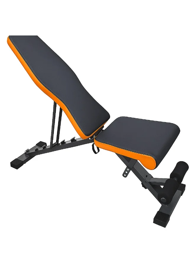 H PRO Adjustable Gym Bench Foldable Incline Decline Strength Training Equipment (Steel, 120 cm) t6cki
