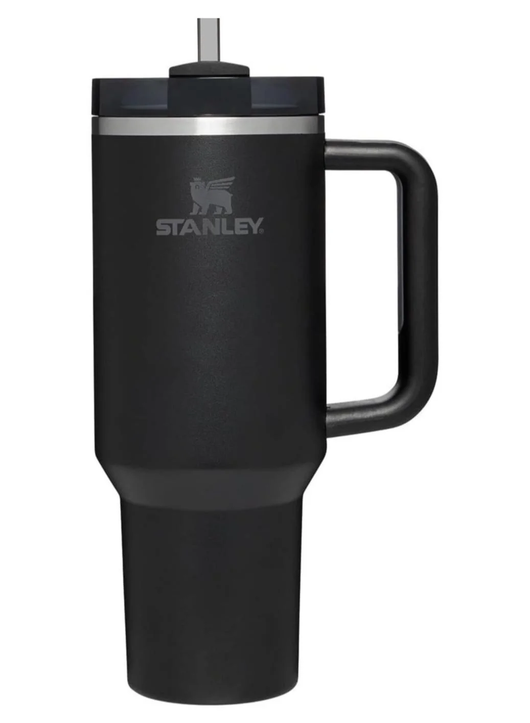 Premium Stainless Steel Vacuum Insulated Tumbler with Lid and Straw (Black, 1.18 L) d9z7i