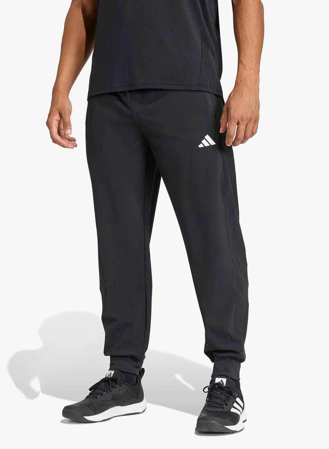 Sport Flex Woven Pants Premium Athletic Trousers for Men (Black, Large) qoedg