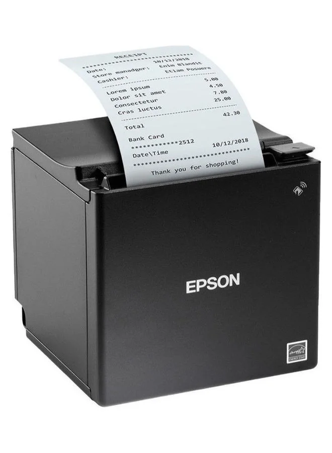Compact mPOS Receipt Printer Thermal Professional Desktop Device (Black, 1 Unit) xfwet