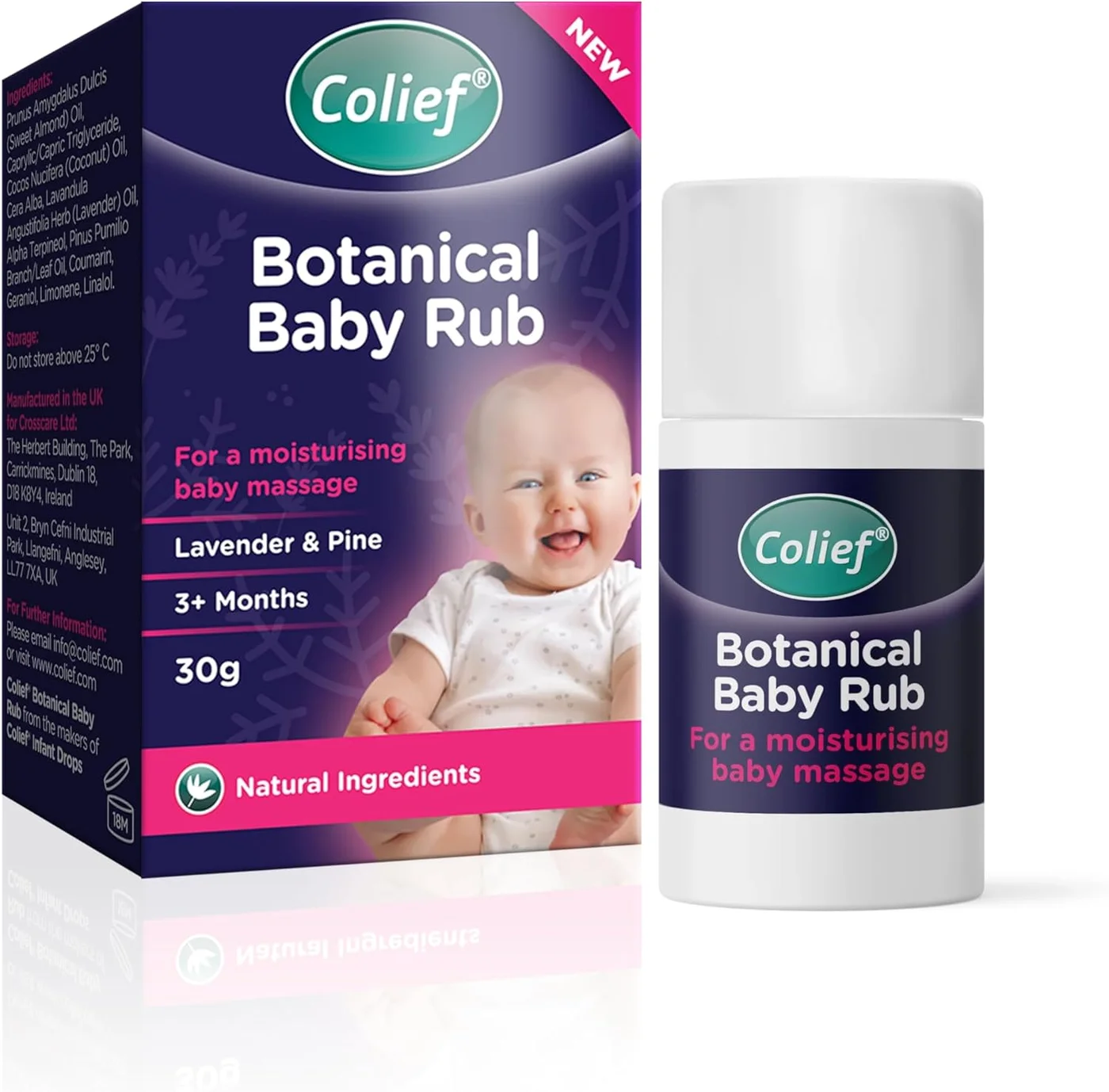 Botanical Baby Rub Decongestant Balm with Lavender and Pine for Infants (30 g) x1jmi
