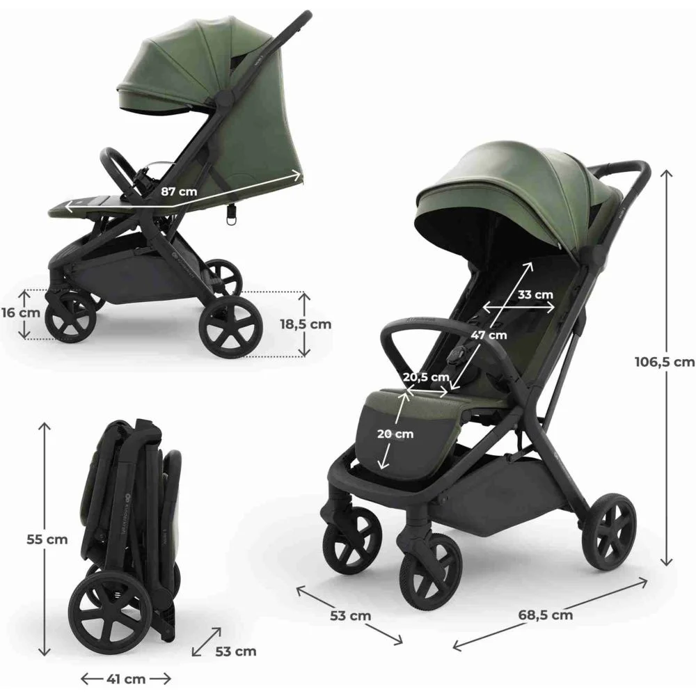 Premium Lightweight Compact Stroller for Travel and Daily Use (Mystic Green, One Size) dv4a3