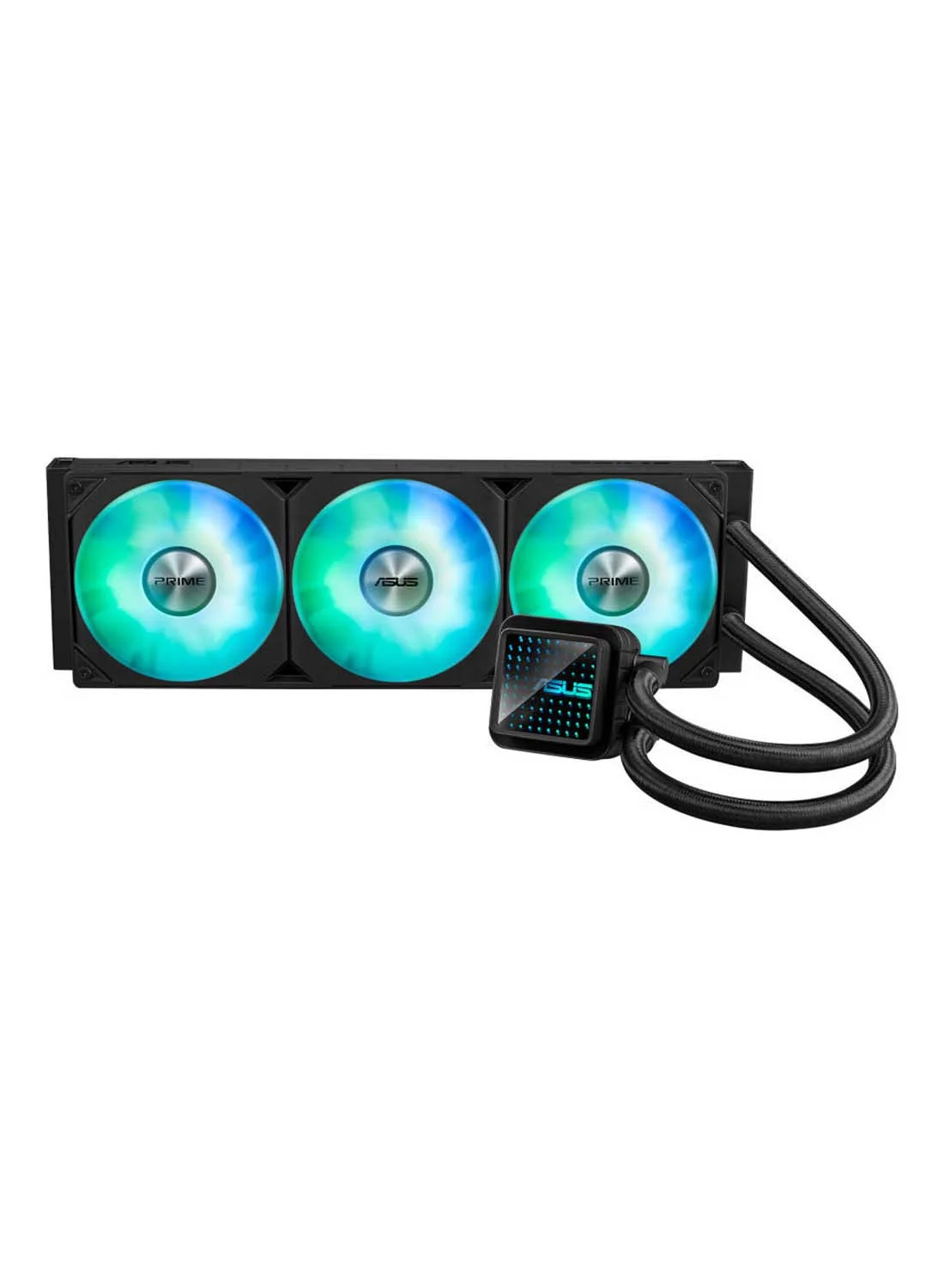 Premium 360mm ARGB All-in-One CPU Liquid Cooler with Infinity Mirror Water Block and High-Performance Cooling Fans (Black) qjdak
