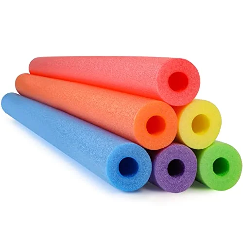 Hanaive Swimming Pool Noodles Premium Foam Floating Floats for Water Recreation and Craft Projects (Multicolor, 6 Pack, 132 cm) 7ngzu