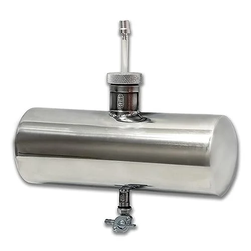 Premium Stainless Steel Mini Bike Gas Tank Cylinder (4 x 11 inch) for Off-Road Go Kart and Dirt Bike Engines eualn
