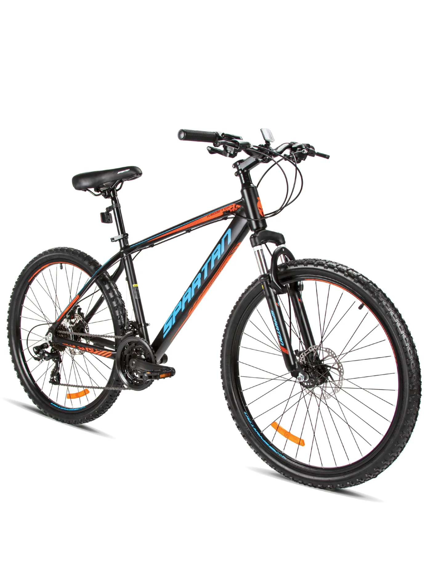 Spartan Master Mountain Bike 26 Inch Alloy Frame with Front Suspension and Mechanical Disc Brakes (Black) mnuez