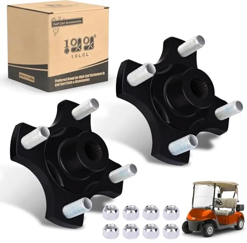 10L0L Golf Cart Rear Axle Wheel Hub Flange Assembly for 2008-Up Gas and Electric Models (2 Pack) ss1jc