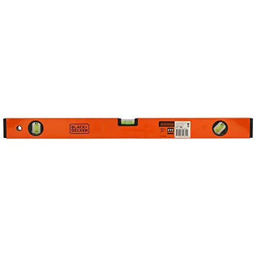 Premium Aluminium Box Beam Level Professional Measuring Tool (Orange, 60cm) pyrlu