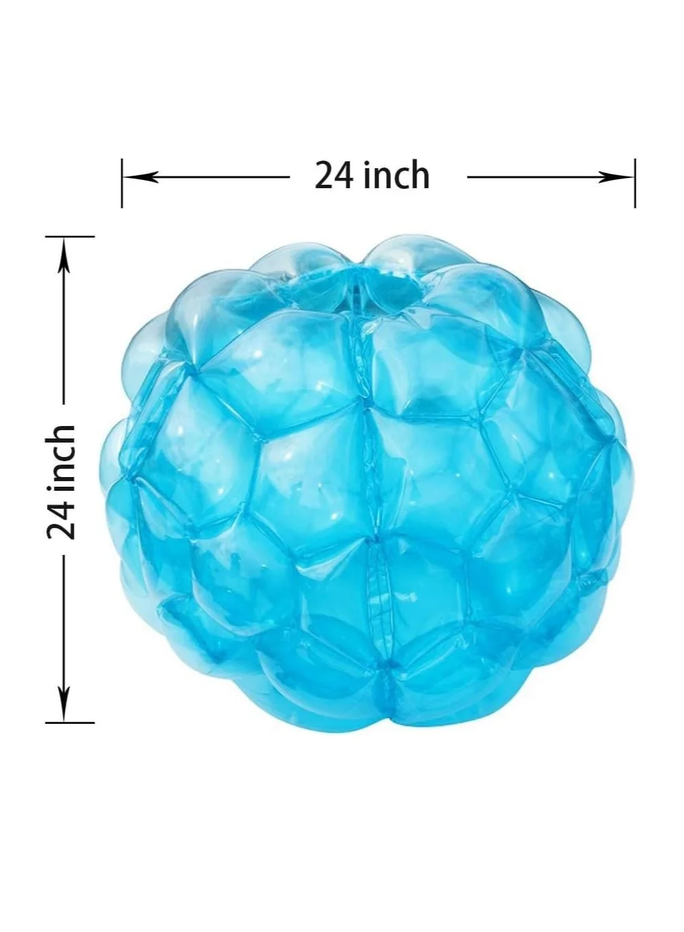 LAMAY Inflatable Bumper Bounce Ball Set for Kids Outdoor Team Games (60 cm, Blue and Red, 2 Pack) lhxdf
