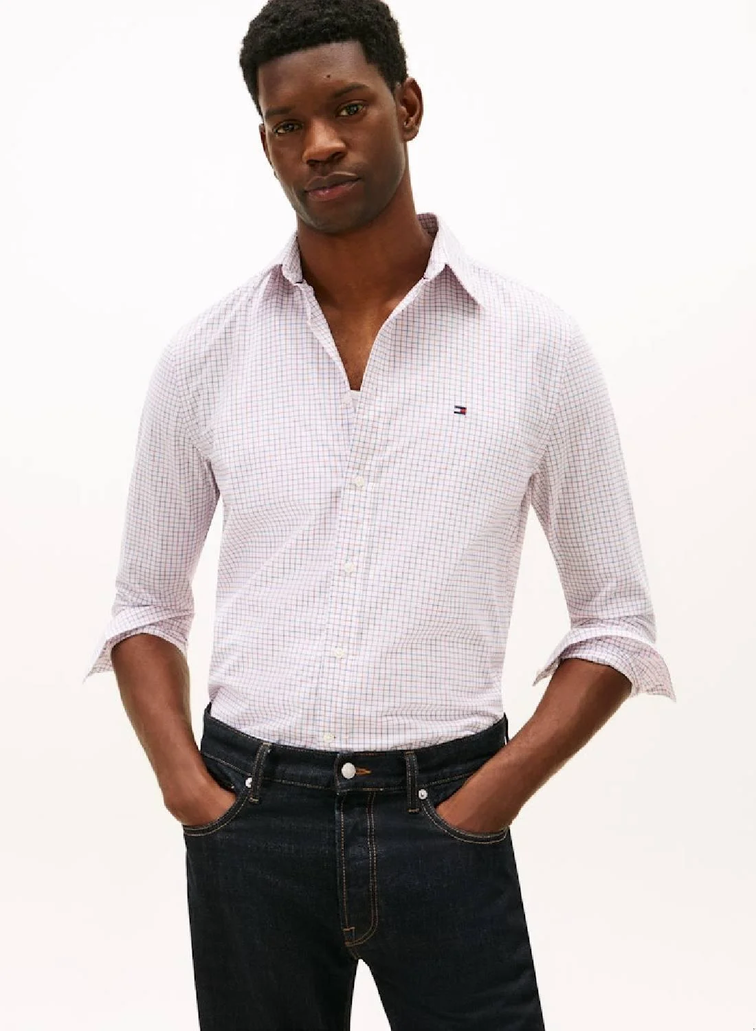 Premium Regular Fit Tattersall Check Shirt Breathable Cotton Blend Long Sleeve Button Down For Men d4sy7