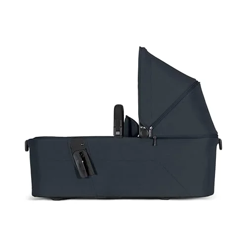 Premium Foldable Baby Stroller Cot with UPF 50 Canopy and Soft Mattress (Dark Navy Blue) klcbe