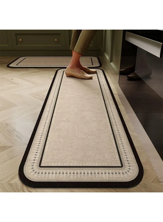 Bukela Cushioned Anti-Fatigue Kitchen Mats (2-Piece Set, Black, 45 x 75 cm) Waterproof Non-Slip Standing Rugs for Home Office and Laundry zlp1g