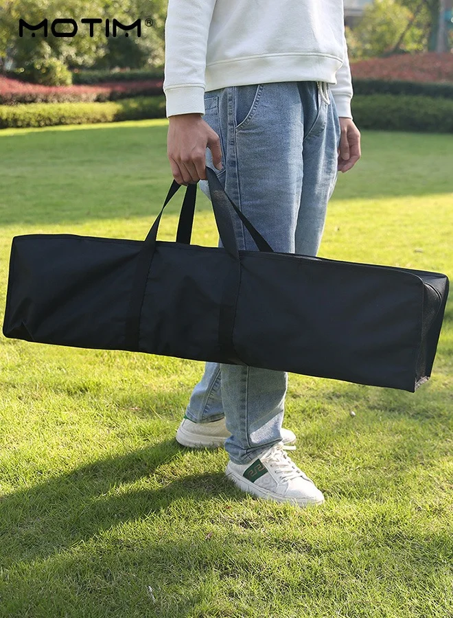 Motim Extra Large Camping Duffle Bag Heavy-Duty Gear Storage Organizer (Black, 120x20x20cm) uuw0w