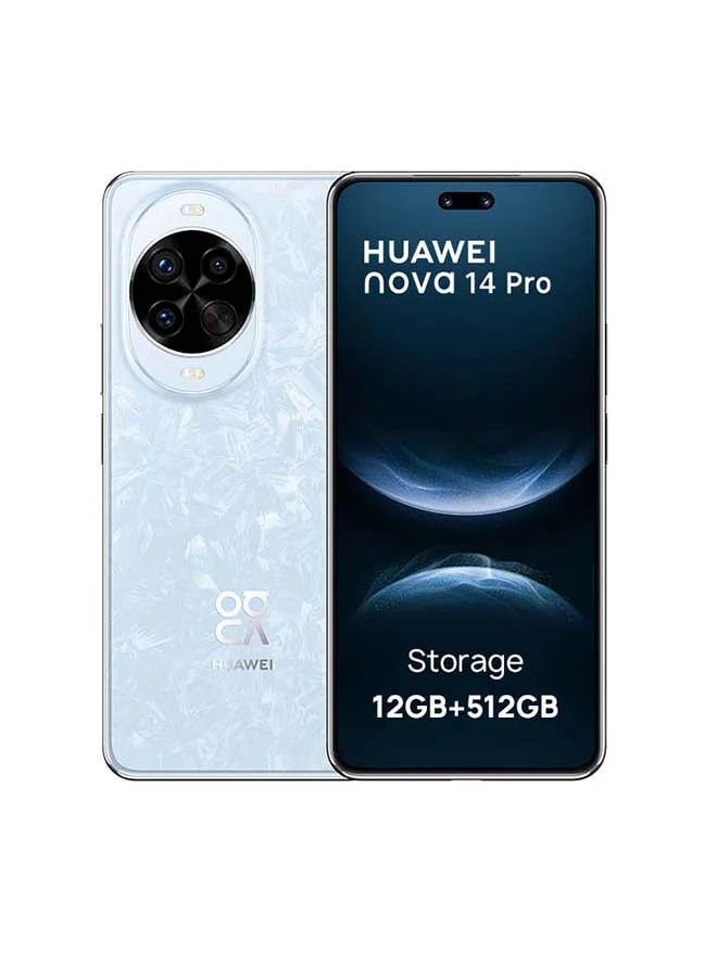 Smart Nova 14 Pro Dual SIM Smartphone 12GB RAM 512GB Storage Crystal Blue (6.78-inch Display, 5500mAh Battery, Middle East Version) n7v90