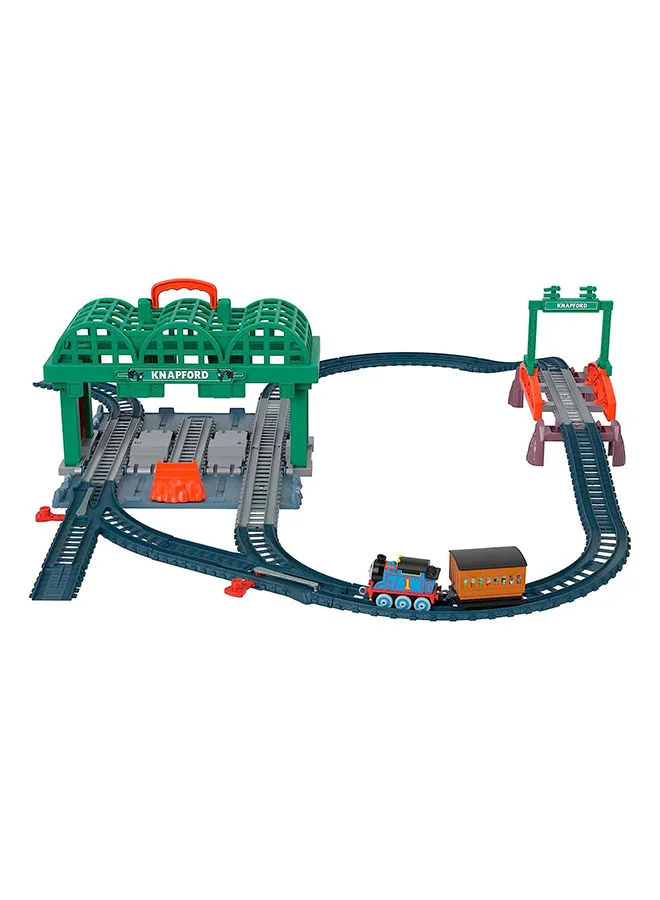 Premium Train Station Playset with Vehicle for Kids (Plastic, 3+ Years) 99iuk