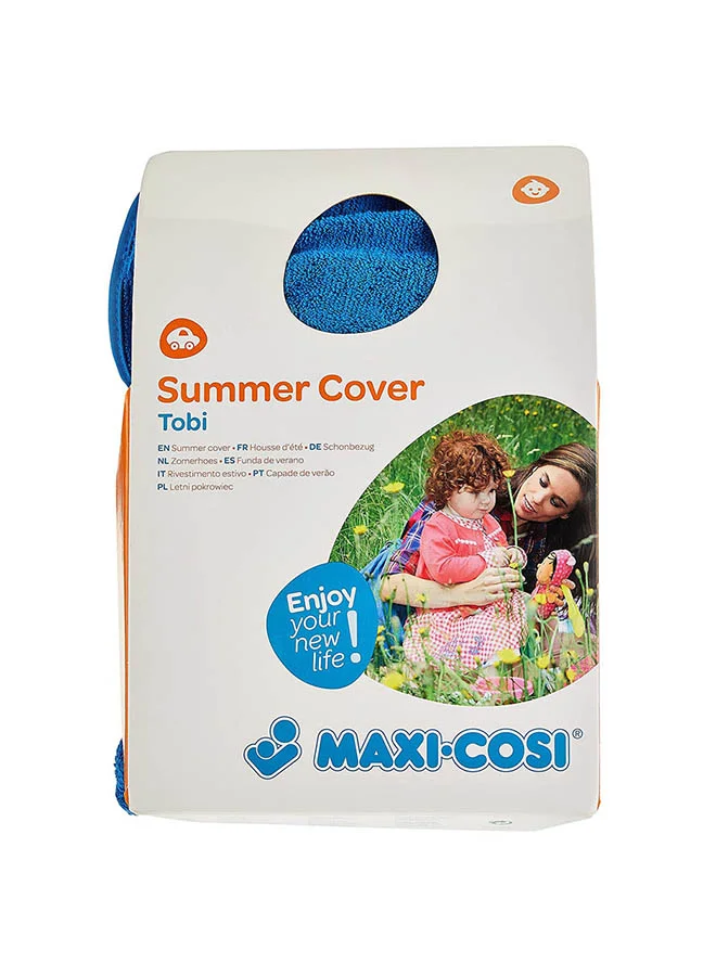 Premium Breathable Summer Seat Cover for Toddler Car Seats (Blue, Universal Fit) 0fumz