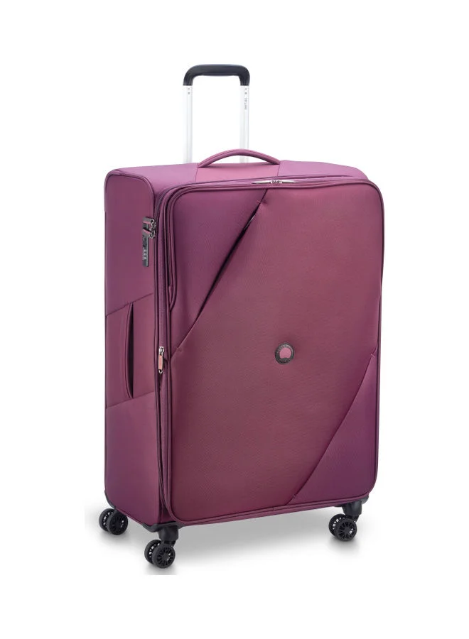 Premium Lightweight Large Check-in Luggage Trolley with 4 Spinner Wheels (Purple, 71cm) xldy6