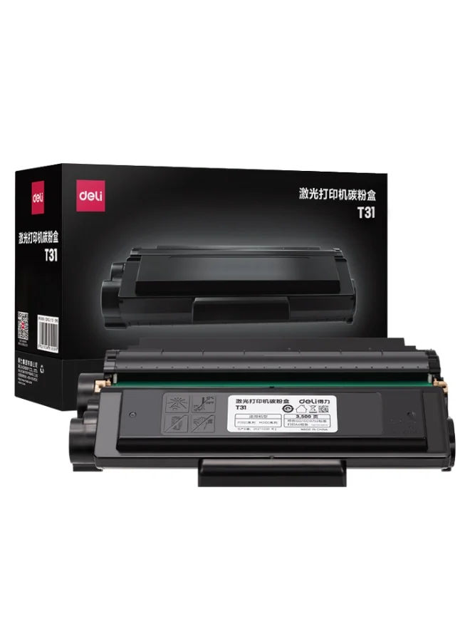 Deli T31 Laser Printer Toner Cartridge Premium High-Yield Replacement (Black, 1 Pack) y8l53